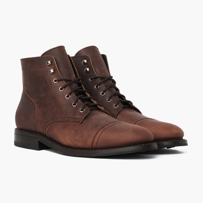 Thursday Boots Captain Men's Chukka Boots Brown | AU5871096