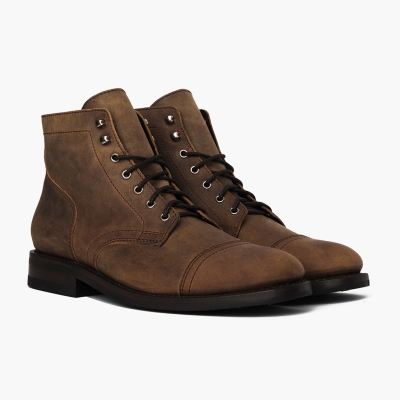 Thursday Boots Captain Men's Lace-Up Boots Brown | AU1076954