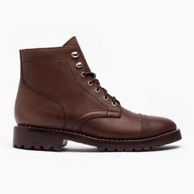 Thursday Boots Captain Men's Lace-Up Boots Brown | AU1608972