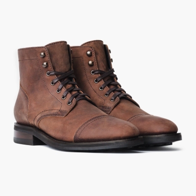 Thursday Boots Captain Men's Lace-Up Boots Brown | AU4285613