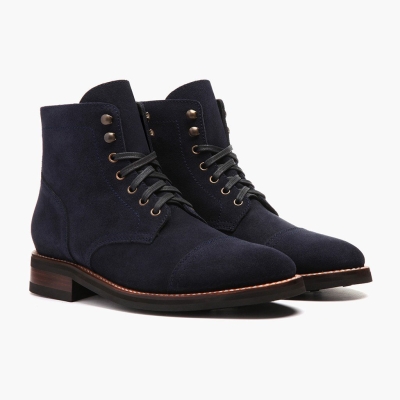 Thursday Boots Captain Men's Lace-Up Boots Blue | AU5048327