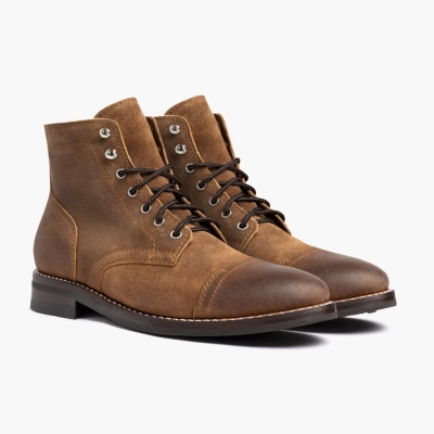 Thursday Boots Captain Men's Lace-Up Boots Brown | AU7513264