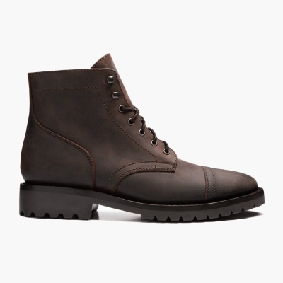 Thursday Boots Captain Men's Lace-Up Boots Brown | AU7629803