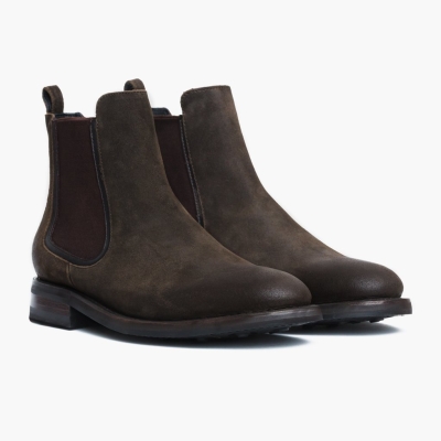 Thursday Boots Duke Men's Chelsea Boots Olive | AU9735041