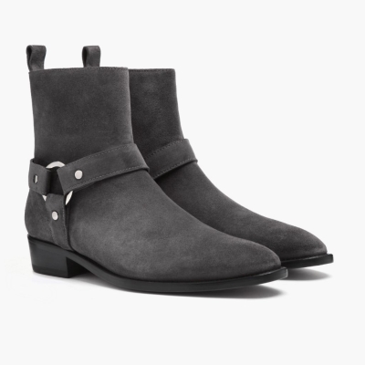 Thursday Boots Harness Men's Chelsea Boots Grey | AU2584079