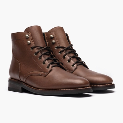 Thursday Boots President Men's Lace-Up Boots Brown | AU0652147