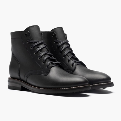 Thursday Boots President Men's Lace-Up Boots Black | AU2394670