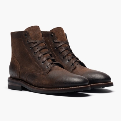 Thursday Boots President Men's Lace-Up Boots Brown | AU7216358