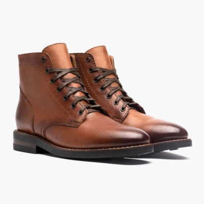 Thursday Boots President Men's Lace-Up Boots Brown | AU9435061