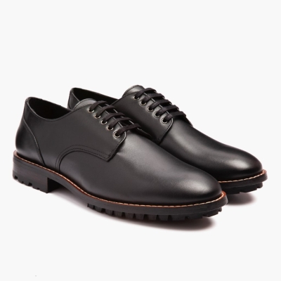 Thursday Boots Statesman - Lug Sole Men's Dress Shoes Black | AU8507943